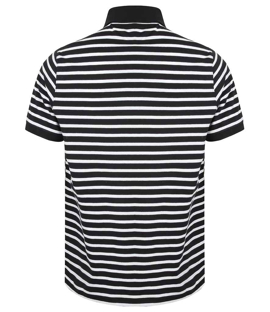 Front Row Striped Jersey Polo Shirt Front Row Striped Jersey Polo Shirt