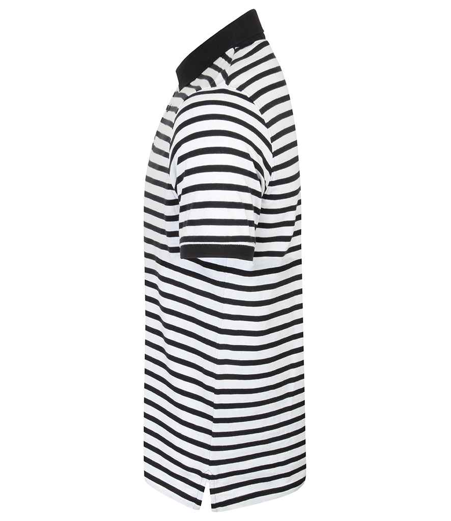 Front Row Striped Jersey Polo Shirt Front Row Striped Jersey Polo Shirt