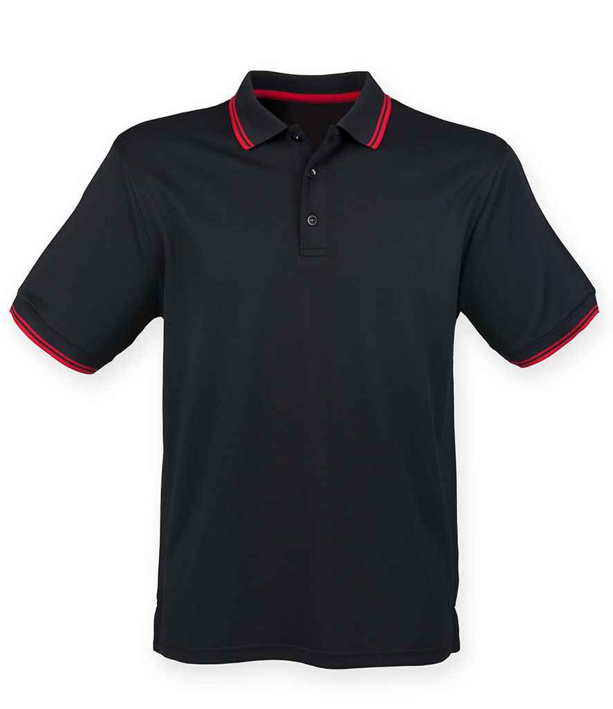 Henbury Coolplus? Tipped Polo Shirt