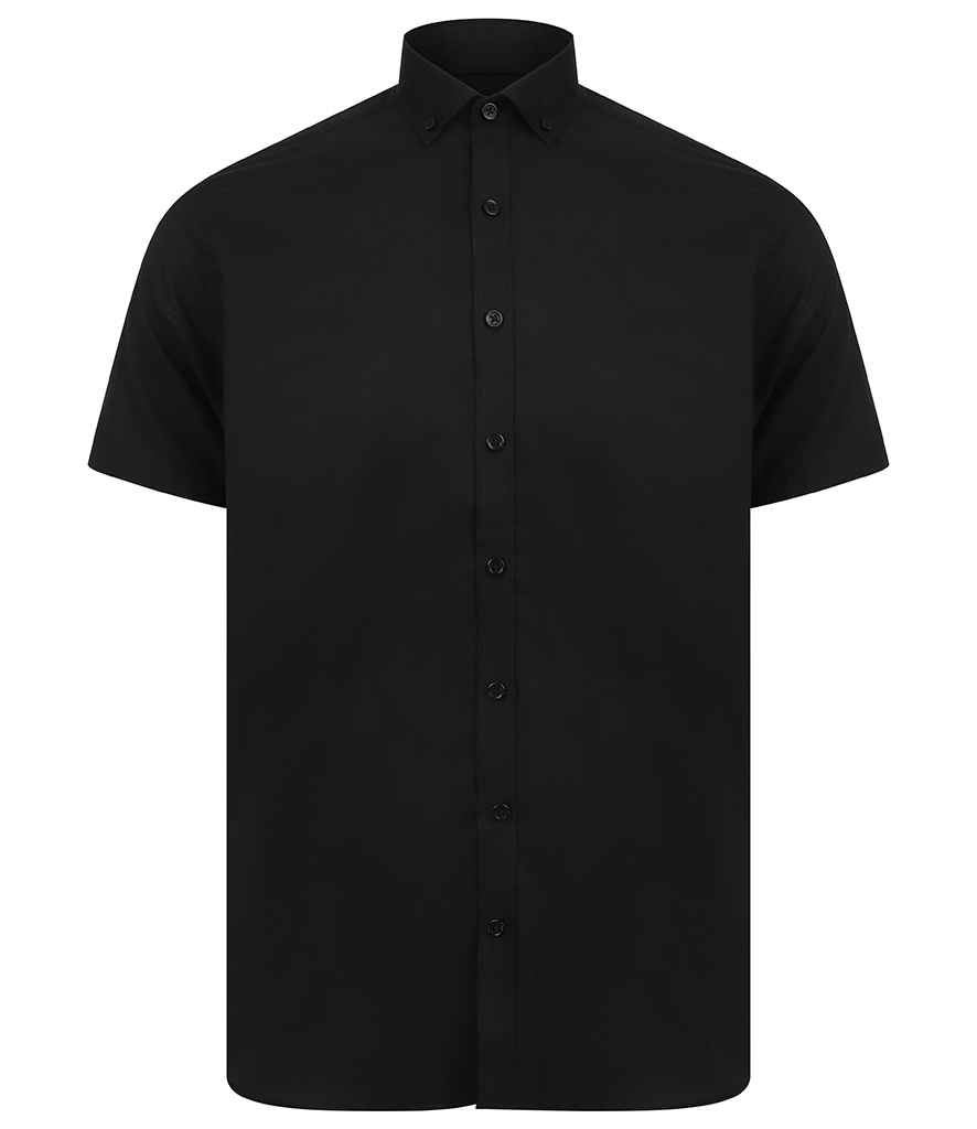 Henbury Modern Short Sleeve Slim Fit Oxford Shirt