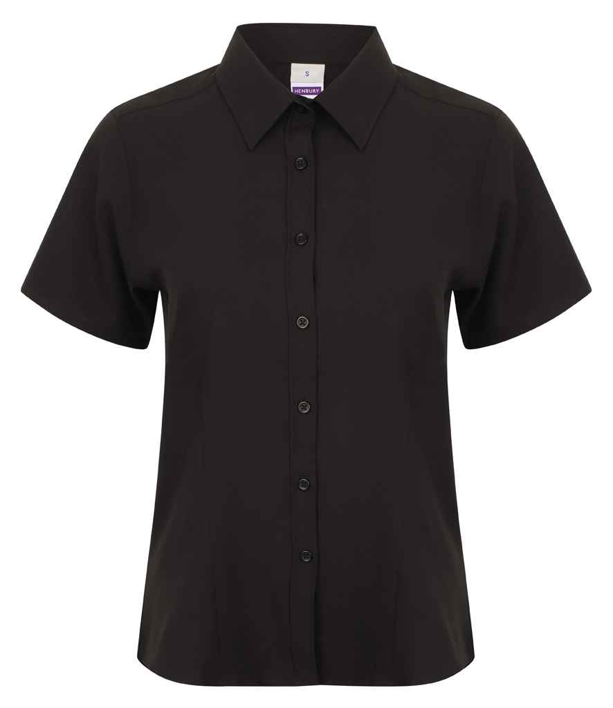 Henbury Ladies Short Sleeve Wicking Shirt