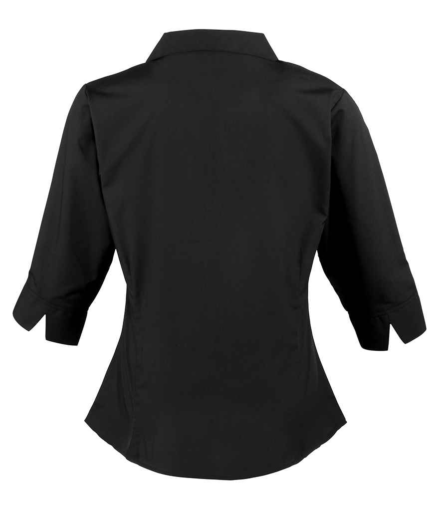 Premier Ladies 3/4 Sleeve Poplin Blouse Premier Ladies 3/4 Sleeve Poplin Blouse