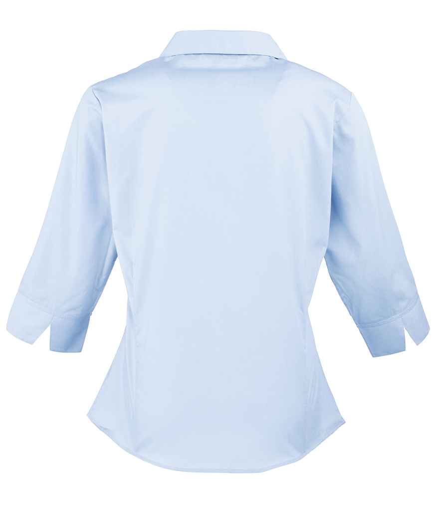 Premier Ladies 3/4 Sleeve Poplin Blouse Premier Ladies 3/4 Sleeve Poplin Blouse