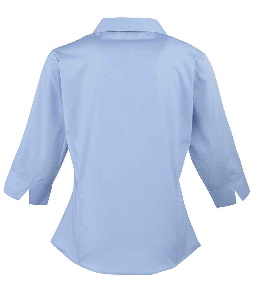 Premier Ladies 3/4 Sleeve Poplin Blouse Premier Ladies 3/4 Sleeve Poplin Blouse