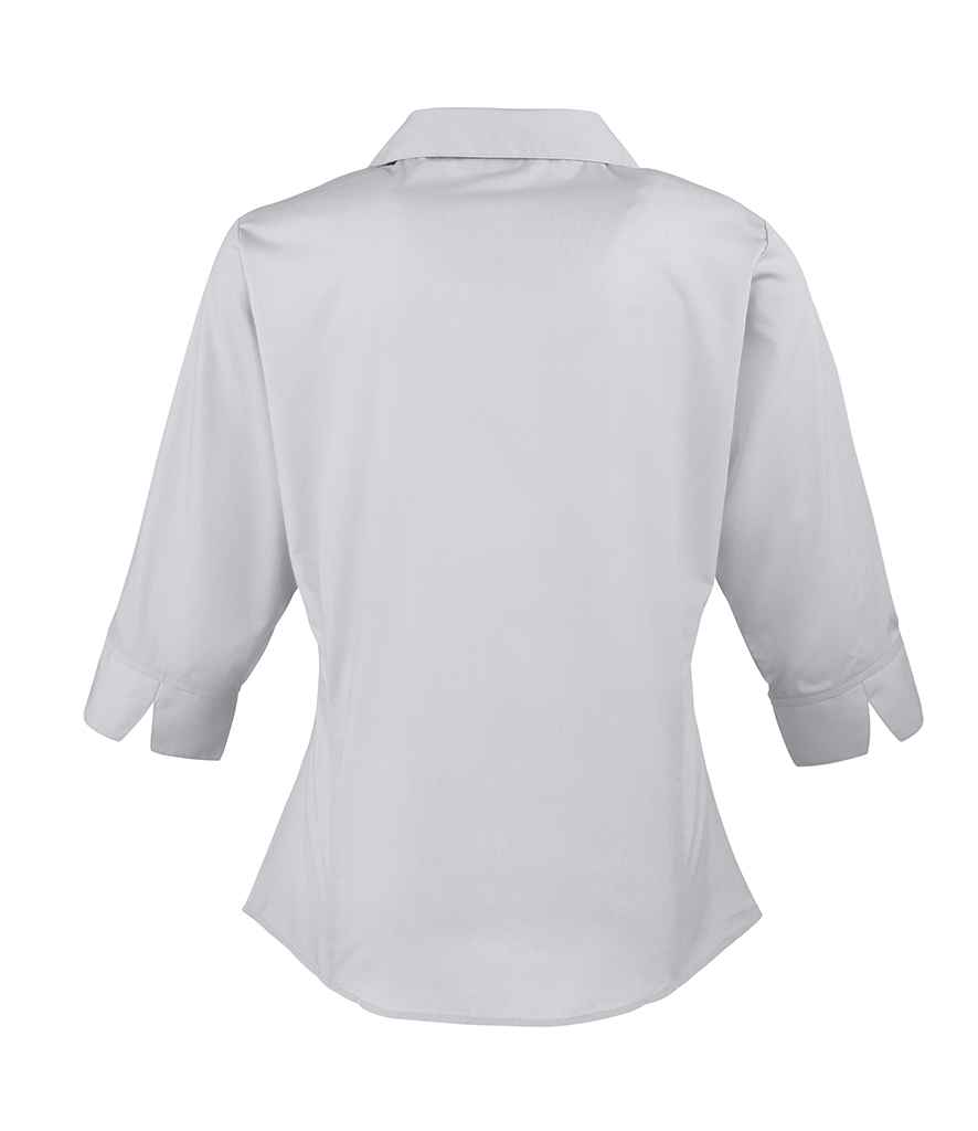 Premier Ladies 3/4 Sleeve Poplin Blouse Premier Ladies 3/4 Sleeve Poplin Blouse