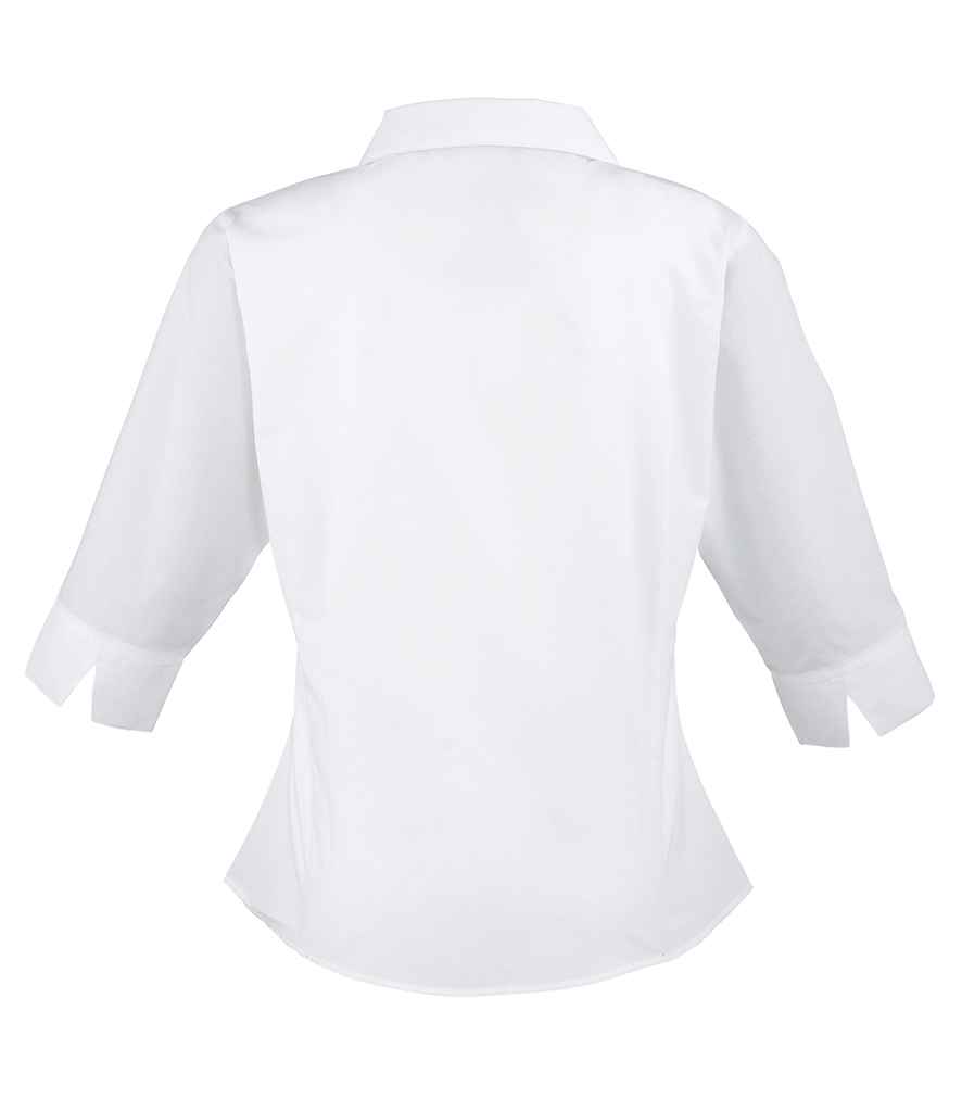 Premier Ladies 3/4 Sleeve Poplin Blouse Premier Ladies 3/4 Sleeve Poplin Blouse