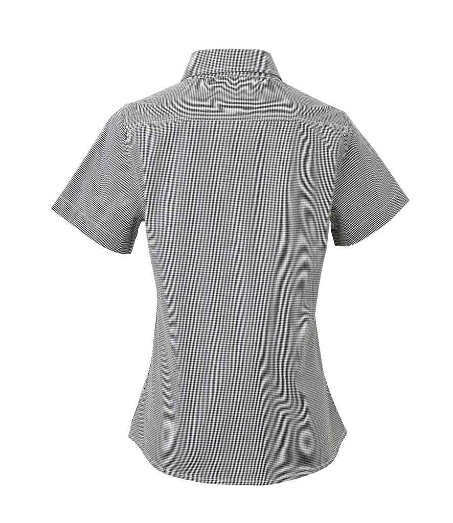 Premier Ladies Gingham Short Sleeve Shirt Premier Ladies Gingham Short Sleeve Shirt