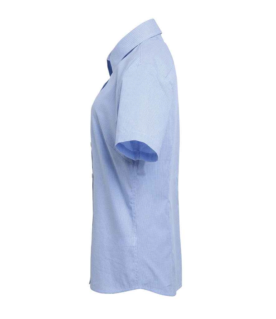Premier Ladies Gingham Short Sleeve Shirt Premier Ladies Gingham Short Sleeve Shirt