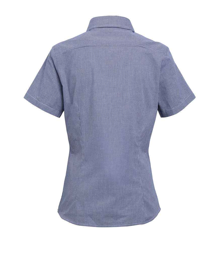 Premier Ladies Gingham Short Sleeve Shirt Premier Ladies Gingham Short Sleeve Shirt