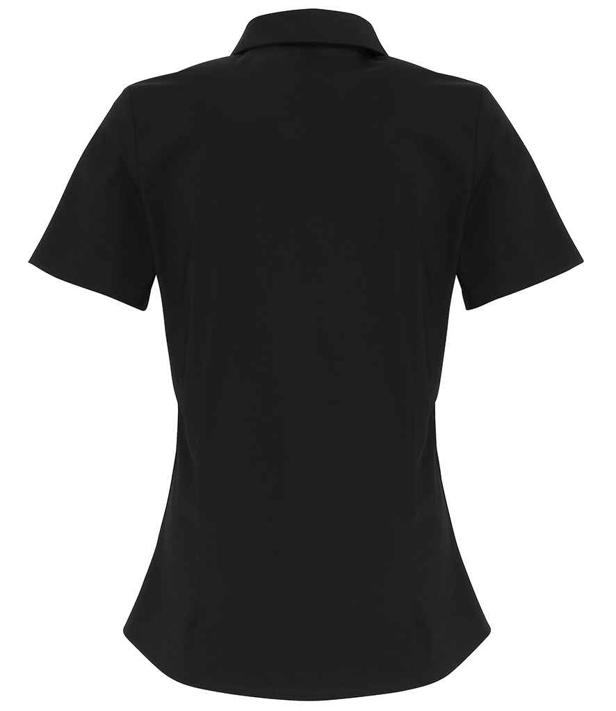 Premier Ladies Short Sleeve Stretch Fit Poplin Shirt Premier Ladies Short Sleeve Stretch Fit Poplin Shirt