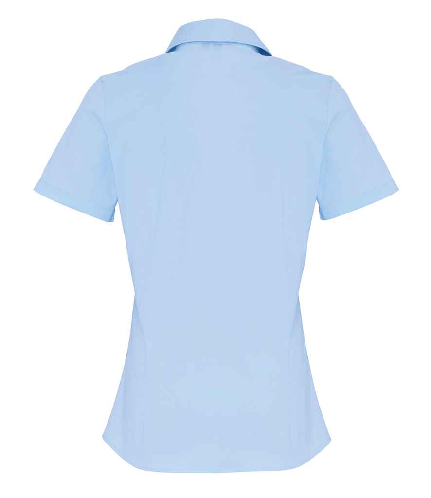 Premier Ladies Short Sleeve Stretch Fit Poplin Shirt Premier Ladies Short Sleeve Stretch Fit Poplin Shirt