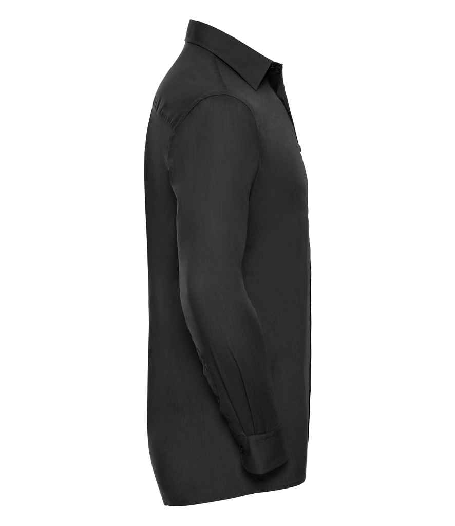 Russell Collection Long Sleeve Easy Care Poplin Shirt Russell Collection Long Sleeve Easy Care Poplin Shirt
