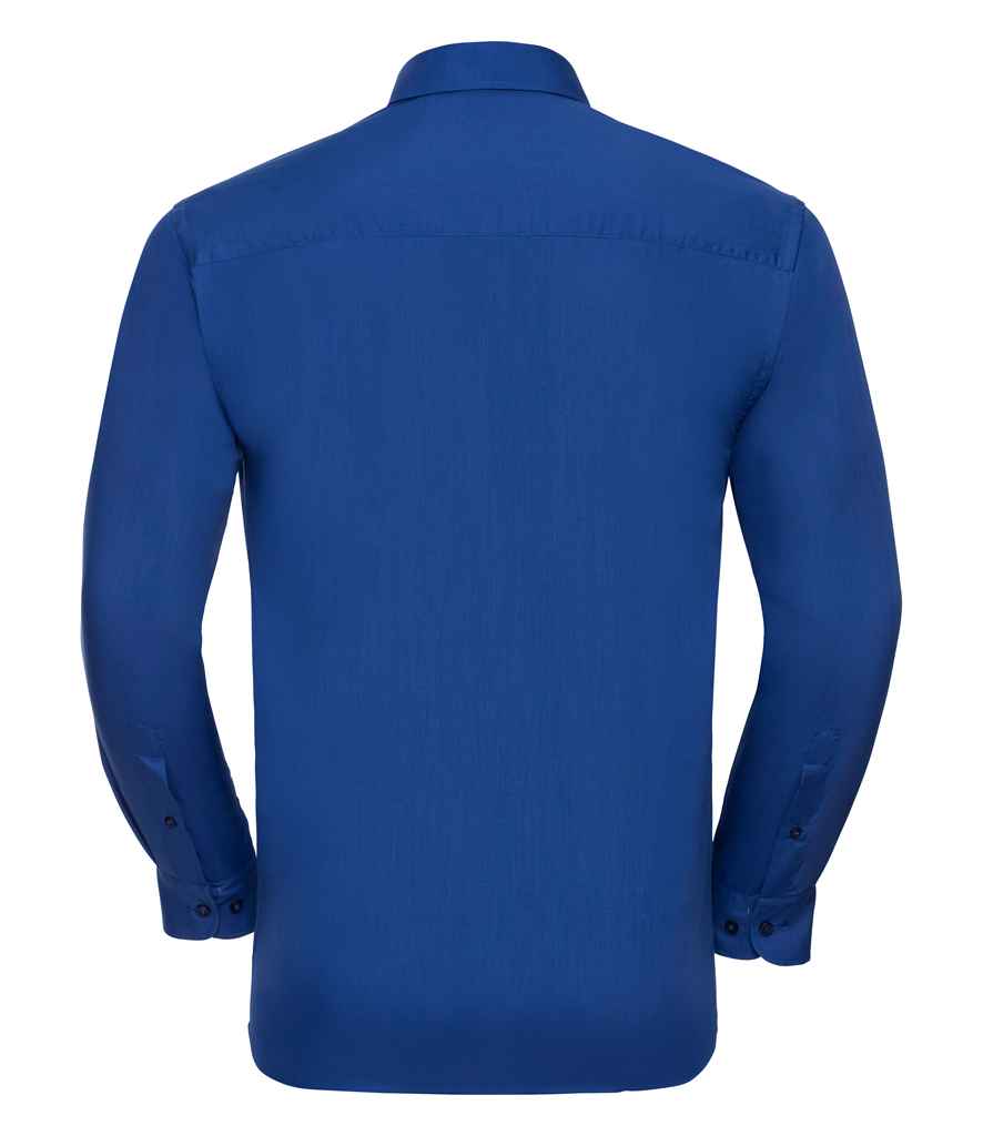 Russell Collection Long Sleeve Easy Care Poplin Shirt Russell Collection Long Sleeve Easy Care Poplin Shirt