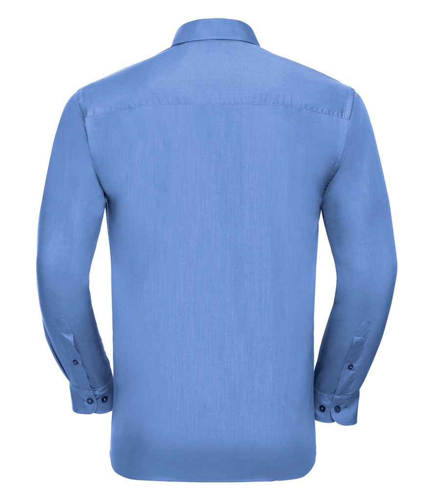 Russell Collection Long Sleeve Easy Care Poplin Shirt Russell Collection Long Sleeve Easy Care Poplin Shirt