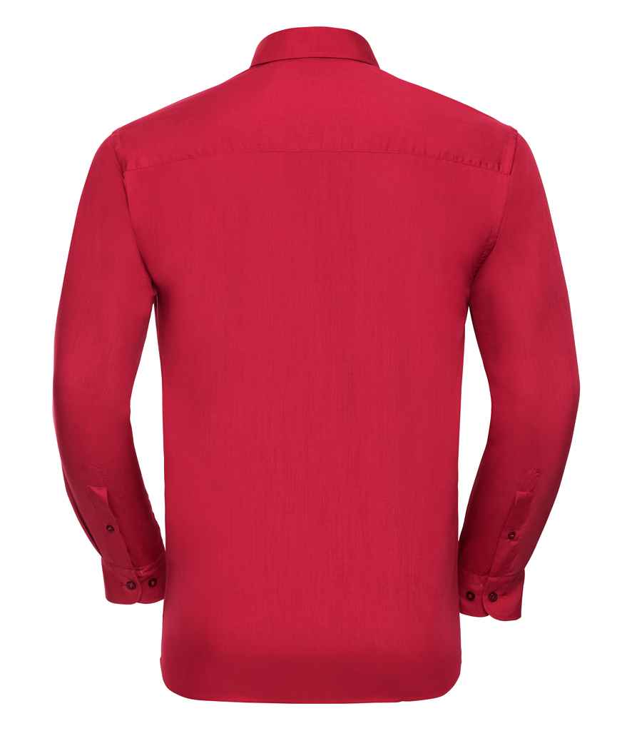 Russell Collection Long Sleeve Easy Care Poplin Shirt Russell Collection Long Sleeve Easy Care Poplin Shirt