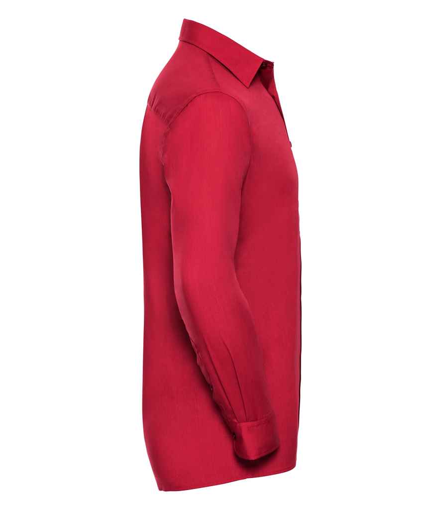 Russell Collection Long Sleeve Easy Care Poplin Shirt Russell Collection Long Sleeve Easy Care Poplin Shirt