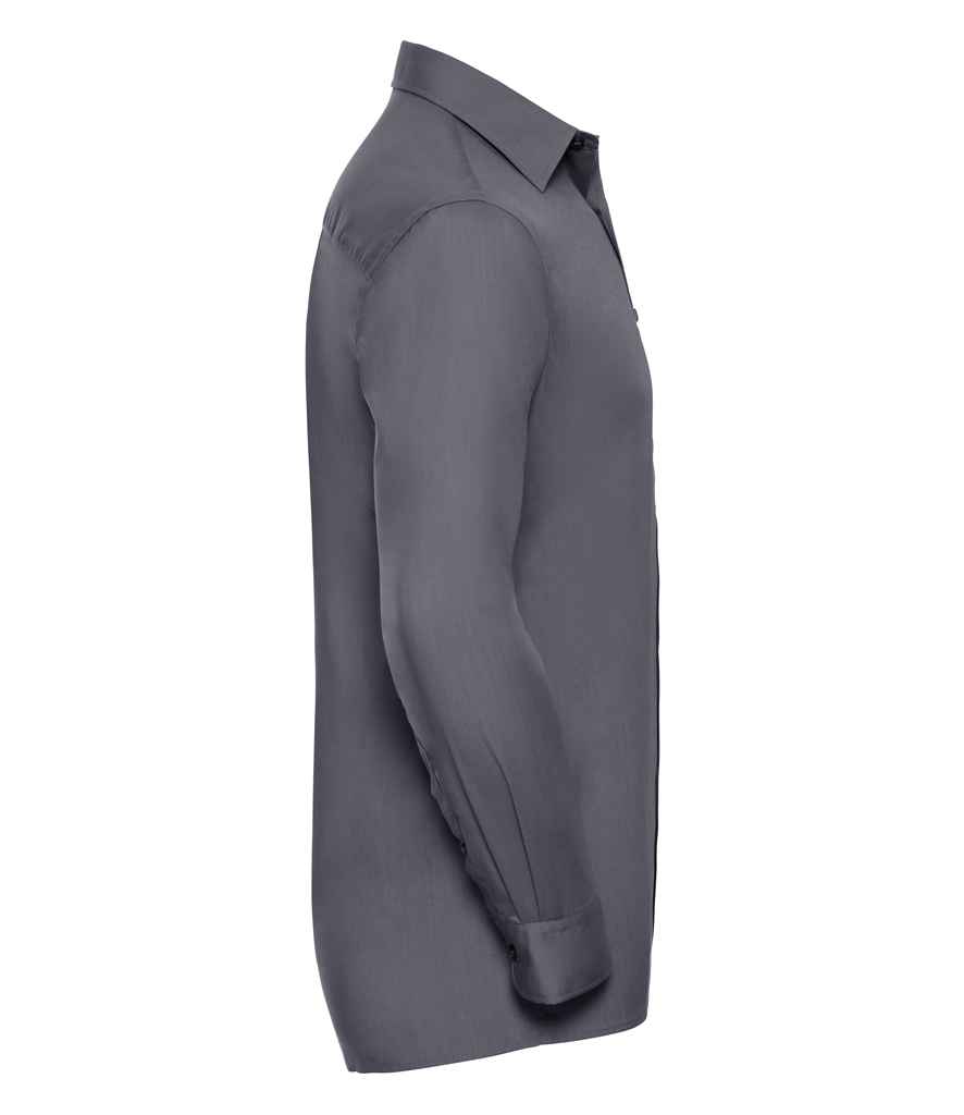Russell Collection Long Sleeve Easy Care Poplin Shirt Russell Collection Long Sleeve Easy Care Poplin Shirt
