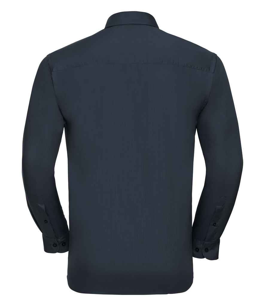 Russell Collection Long Sleeve Easy Care Poplin Shirt Russell Collection Long Sleeve Easy Care Poplin Shirt