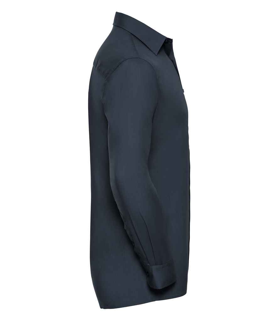Russell Collection Long Sleeve Easy Care Poplin Shirt Russell Collection Long Sleeve Easy Care Poplin Shirt