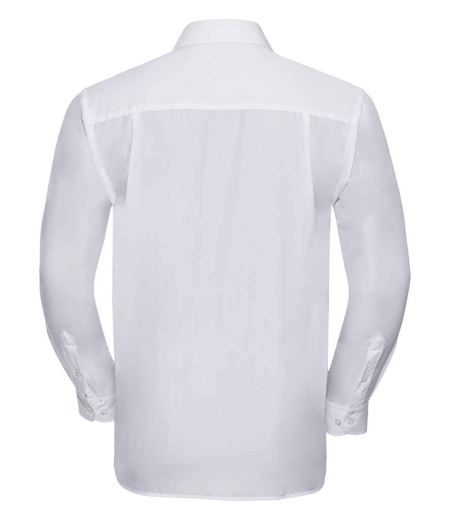 Russell Collection Long Sleeve Easy Care Poplin Shirt Russell Collection Long Sleeve Easy Care Poplin Shirt
