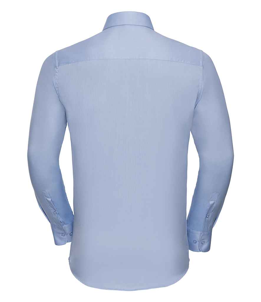 Russell Collection Long Sleeve Herringbone Shirt Russell Collection Long Sleeve Herringbone Shirt