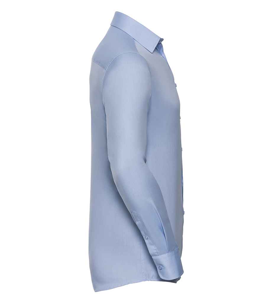 Russell Collection Long Sleeve Herringbone Shirt Russell Collection Long Sleeve Herringbone Shirt