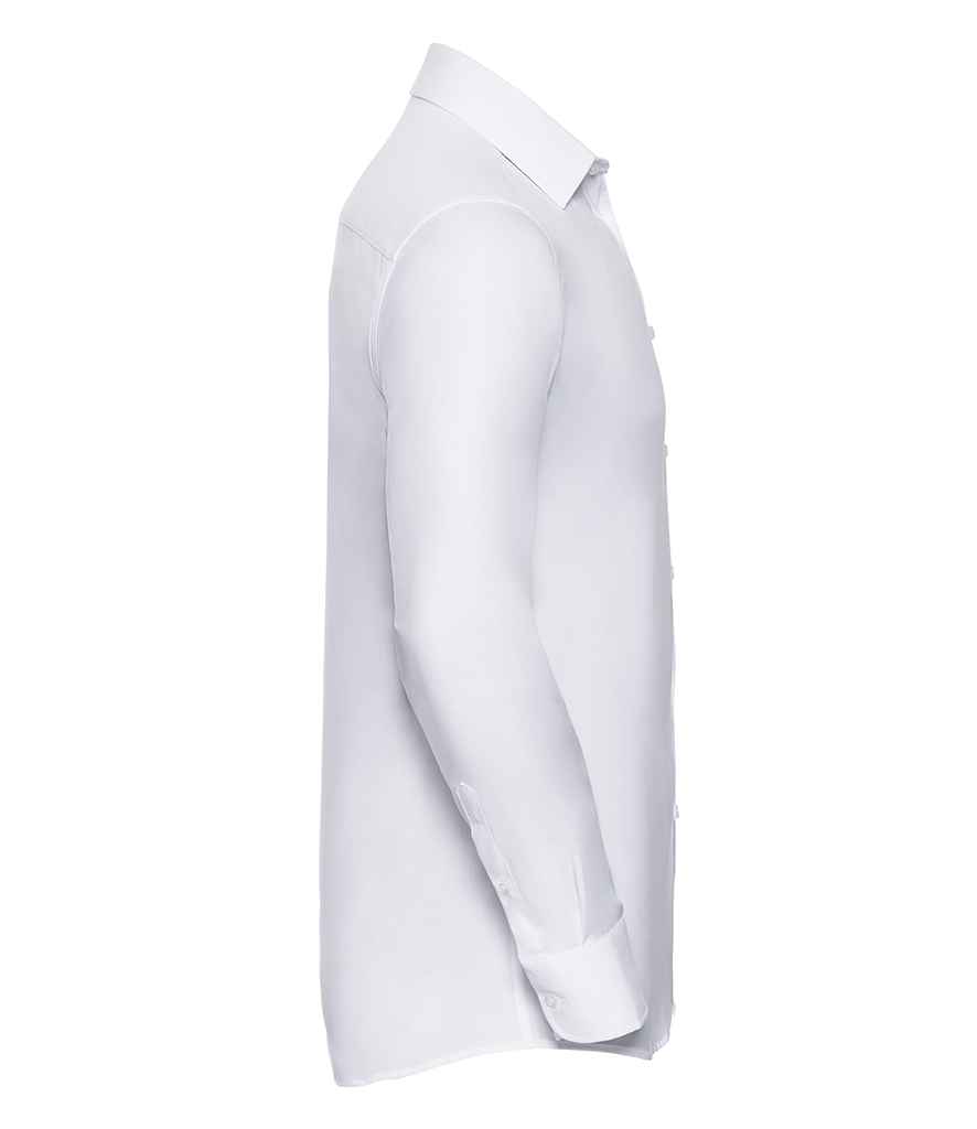Russell Collection Long Sleeve Herringbone Shirt Russell Collection Long Sleeve Herringbone Shirt
