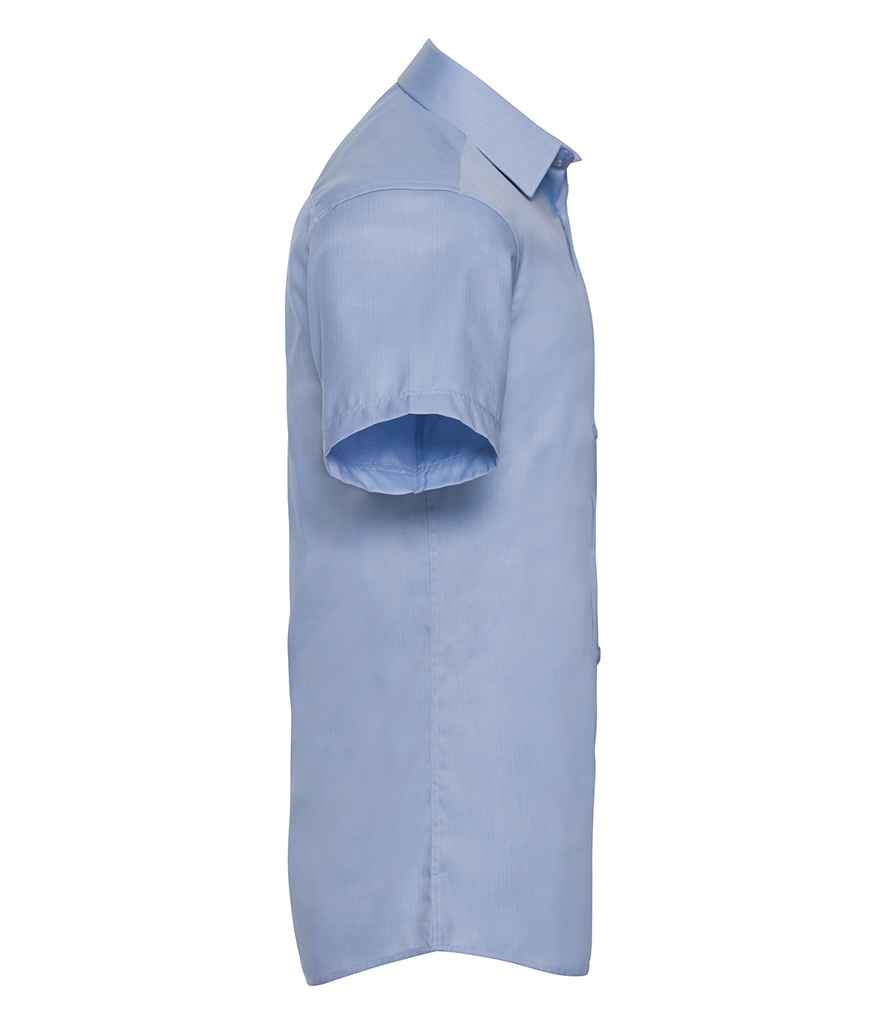 Russell Collection Short Sleeve Herringbone Shirt Russell Collection Short Sleeve Herringbone Shirt