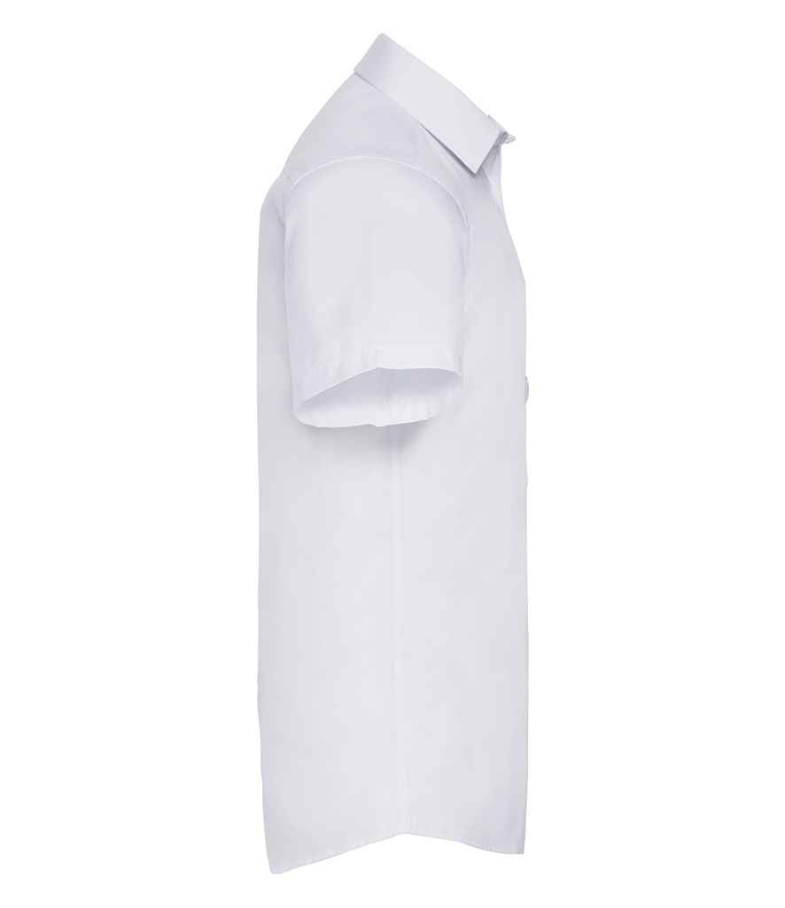Russell Collection Short Sleeve Herringbone Shirt Russell Collection Short Sleeve Herringbone Shirt