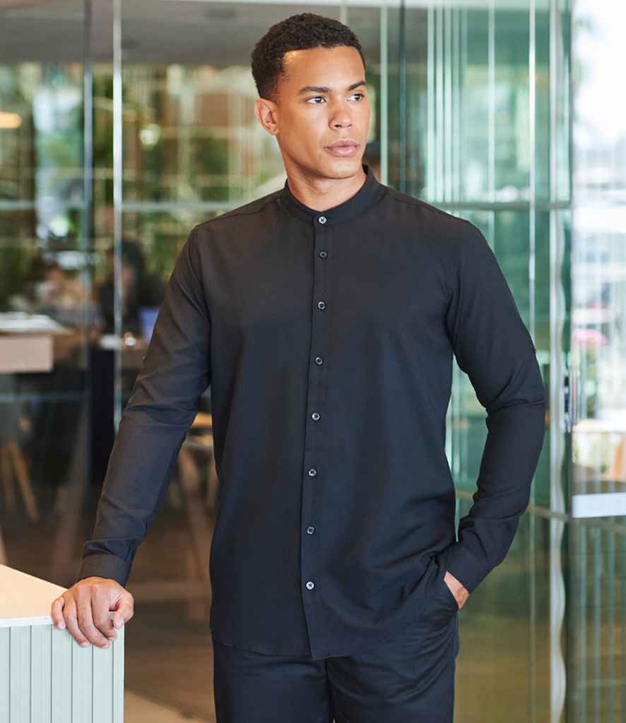Henbury Mandarin Roll Sleeve Anti-Bac Wicking Shirt