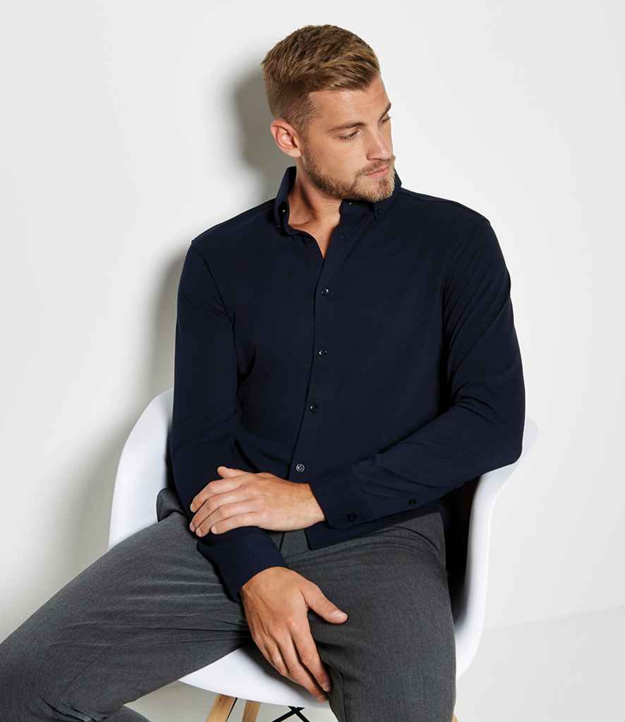 Kustom Kit Long Sleeve Superwash® 60°C Piqué Shirt