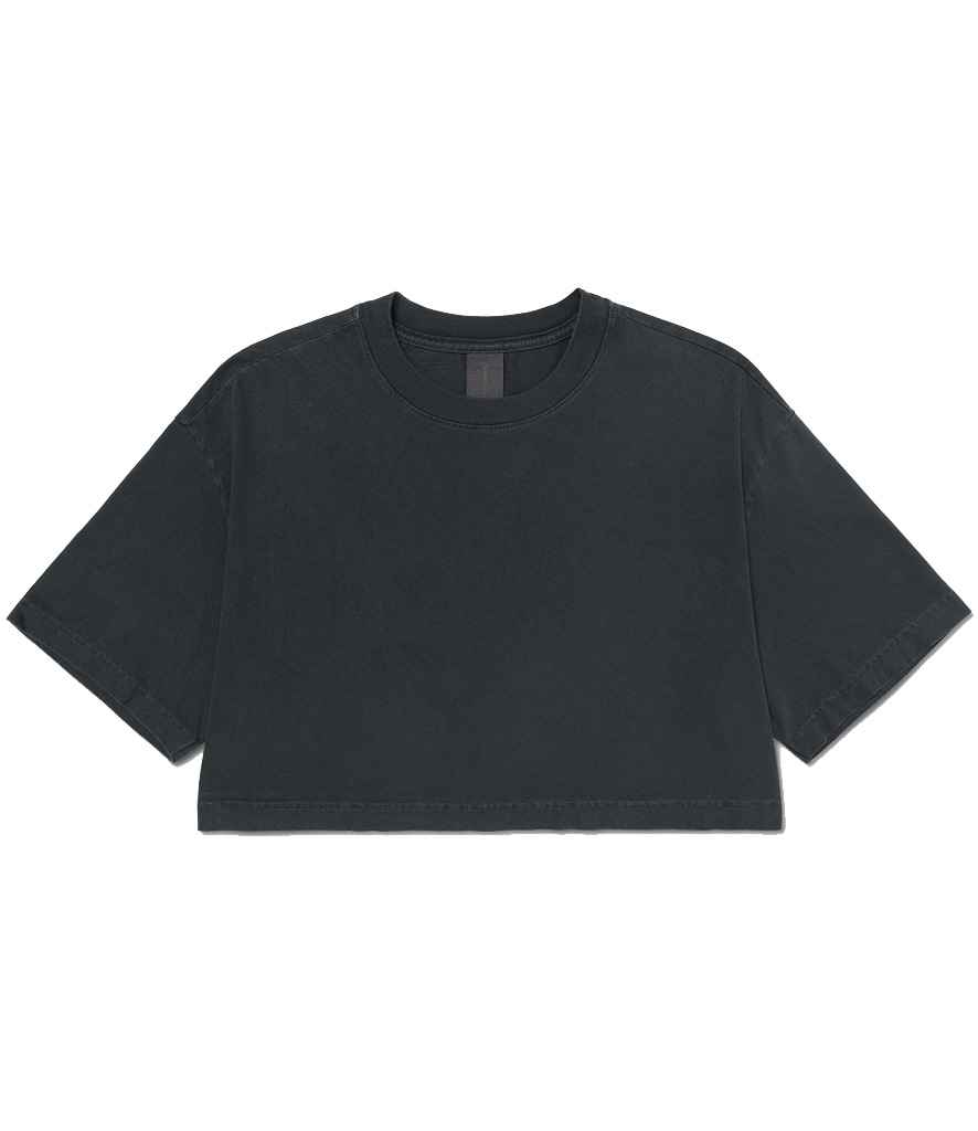 Bella Ladies Heavyweight Washed Cropped T-Shirt