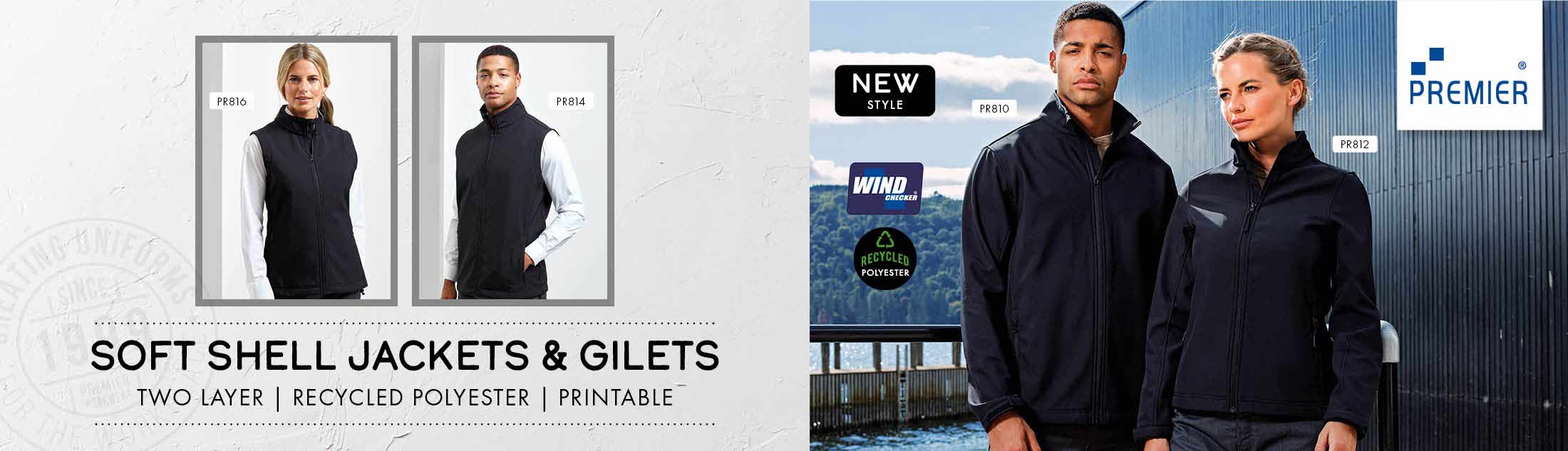 NEW Premier jacket & gilet styles